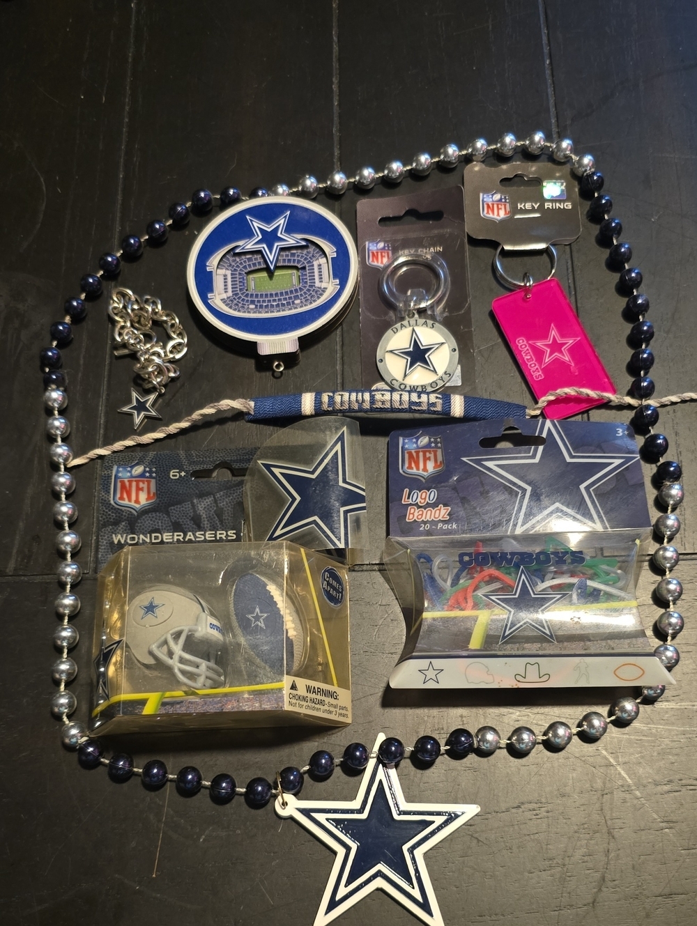 NFL Dallas Cowboys Kids Accessory Bundle - Navy and Silver
